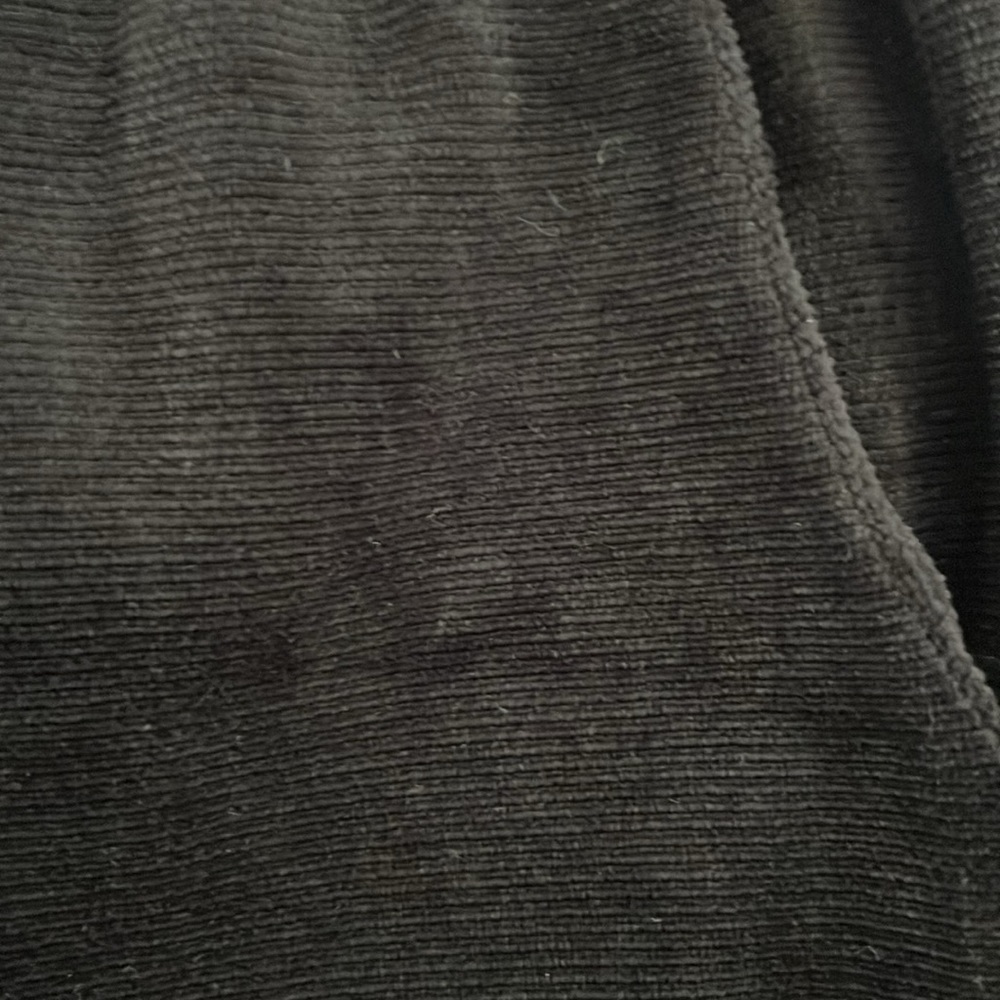 Black, horizontal, velvet, striped pants - Picture 3 of 4